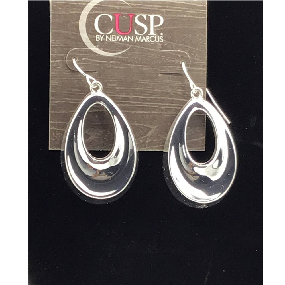 Cusp By Neiman Marcus Silver Tear Drop‎ Earrings